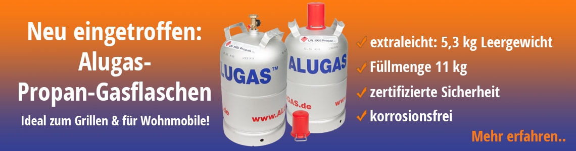 Banner Alugas-Flaschen